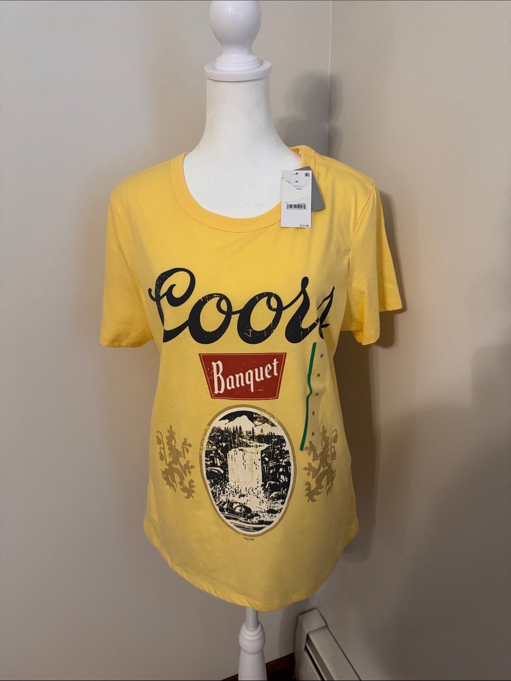 Coors Banquet Yellow Graphic Short Sleeve Tee - Women